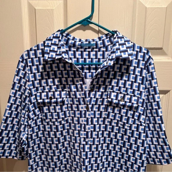 J. McLaughlin Blue and White Midi Dress - Picture 2 of 11